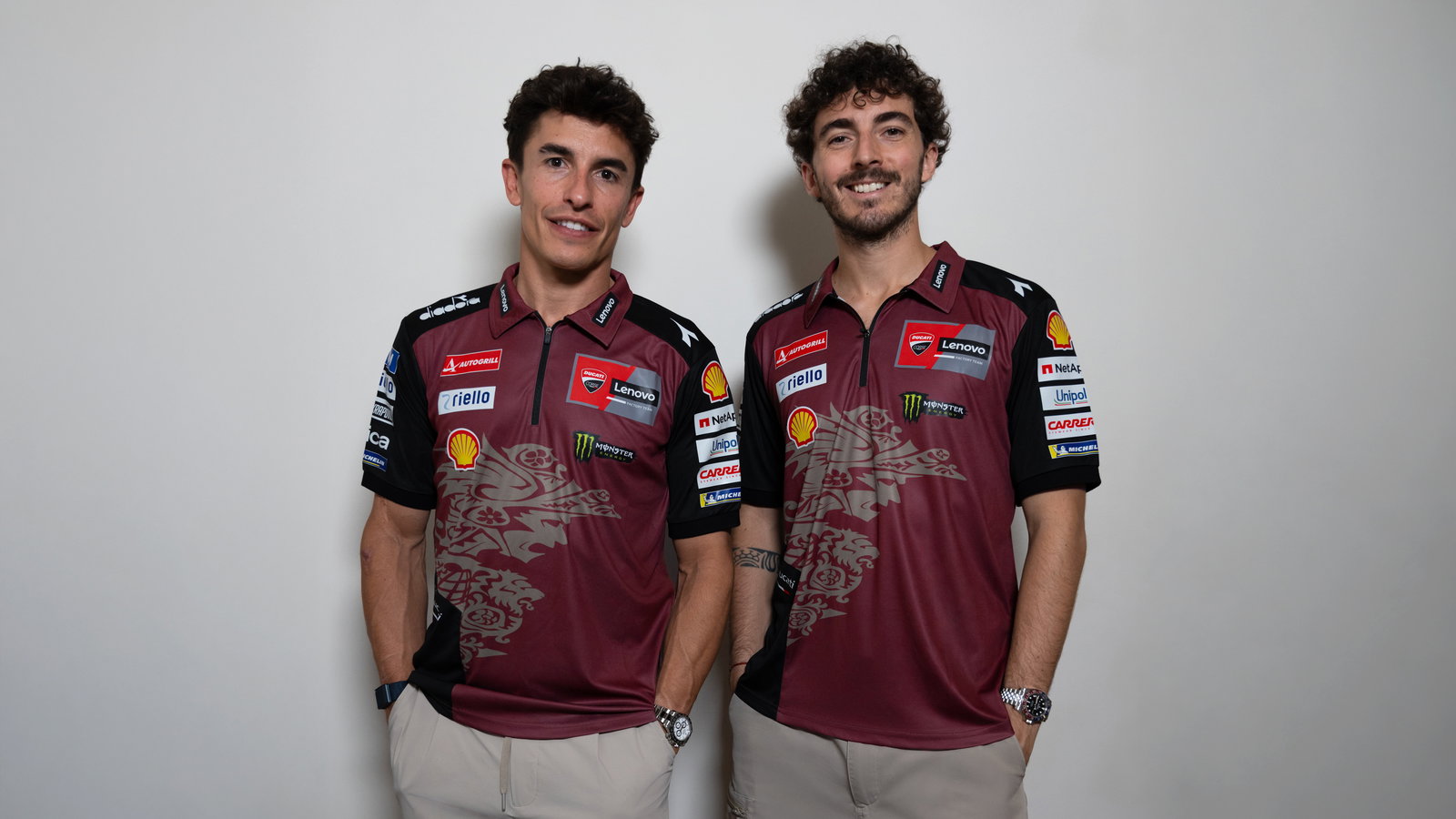 Marc Marquez, Francesco Bagnaia. Credit: Ducati.